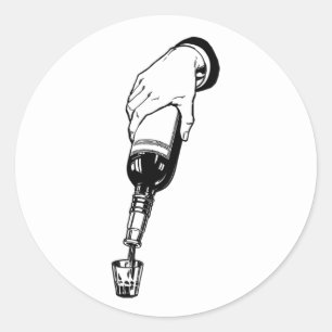 Adesivo Uísque Despejado À Mão Em Arte De Vidro Frigor