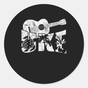 Adesivo Uke Ukulele Music Initiative Gift Acoustic Guitar