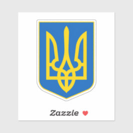 Adesivo Ukrainian Coat of Arms. Truzyb. I support Ukraine.