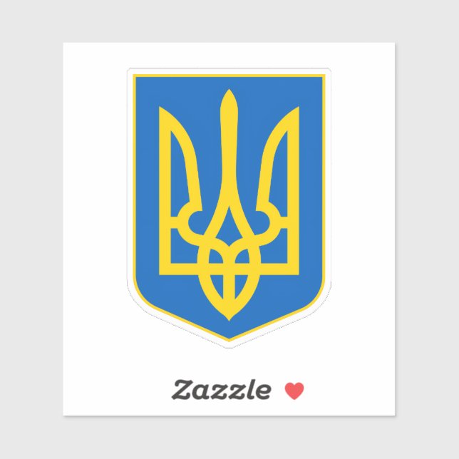 Adesivo Ukrainian Coat of Arms. Truzyb. I support Ukraine. (Folha)