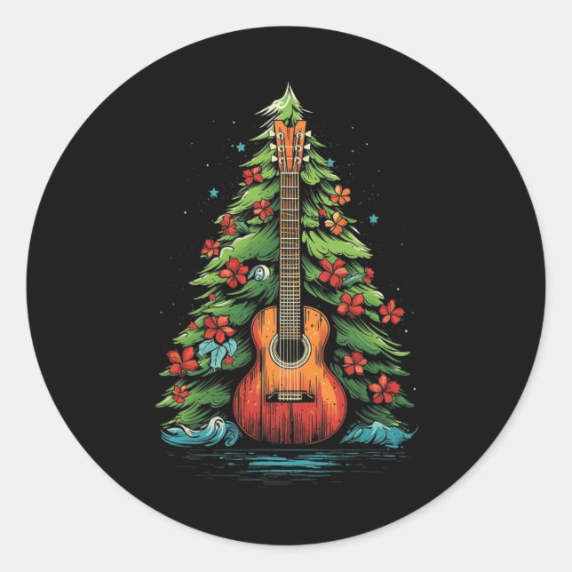 Adesivo Ukulele Camisetas Gráficas de Música de Natal para (Frente)