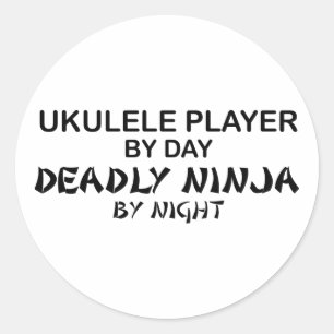 Adesivo Ukulele Deadly Ninja por Noite