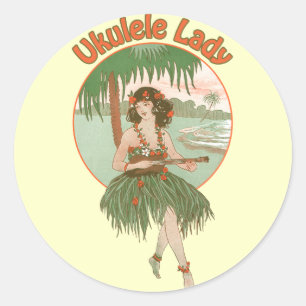 Adesivo Ukulele Lady #1 Sticker