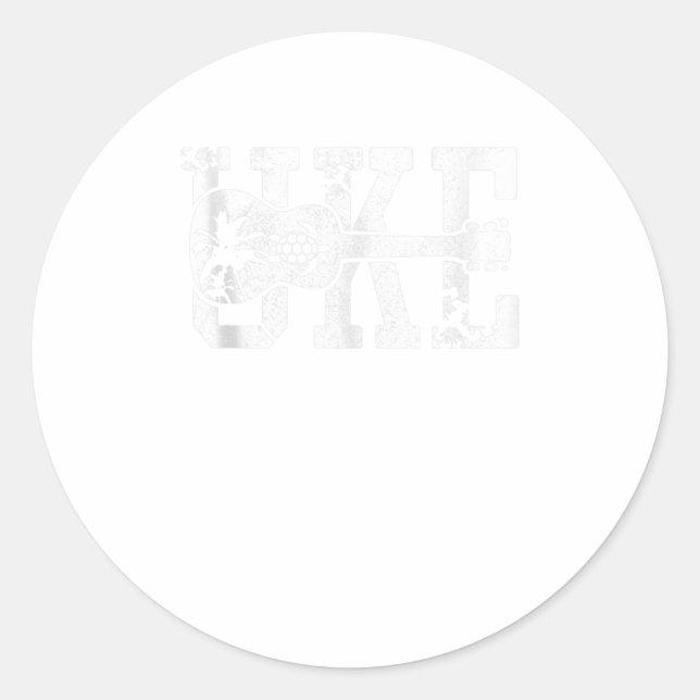 Adesivo Ukulele UKE Havaiano Hawaii Ukulele Player (Frente)