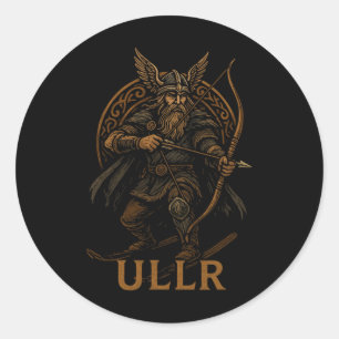 Adesivo Ullr Deus Nórdico do Arco e Esqui