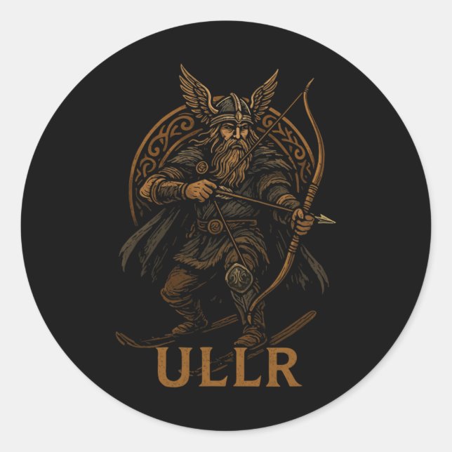 Adesivo Ullr Deus Nórdico do Arco e Esqui  (Frente)