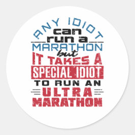 Adesivo Ulmarathon Runner Qualquer Idiot Pode Executar