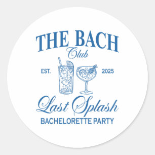 Adesivo Última Bachelorette Splash Beach do Bach Club 2025