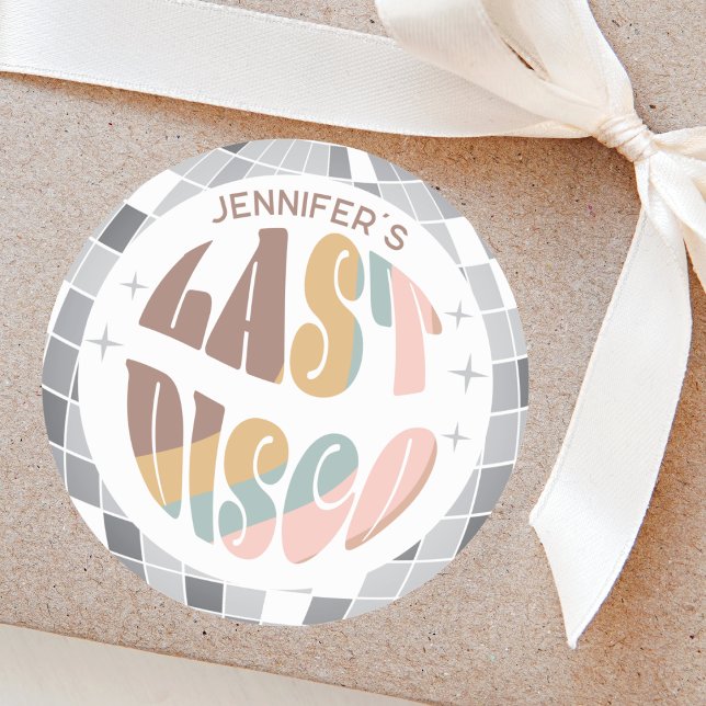 Adesivo Última Disco Anos 70 Festa de Solteira Retro Groov (Criador carregado)