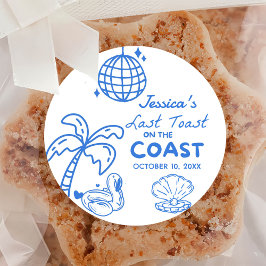 Adesivo Última Tosta Costa Praia Festa de Despedida de Sol