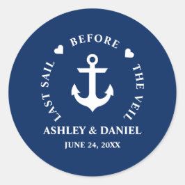 Adesivo Última Vela Antes Do Casamento Náutico Do Véu