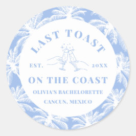 Adesivo Último Brinde Na Bachelorette Costeira Da Praia Co
