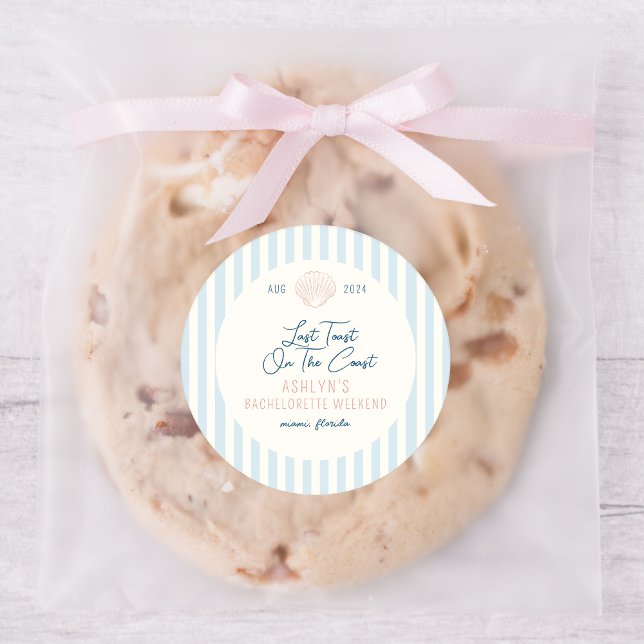 Adesivo Último brinde na Baquelorette Round Sticker (Criador carregado)