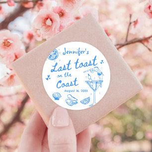 Adesivo Último Brinde na Costa Fim de Semana de Despedida 