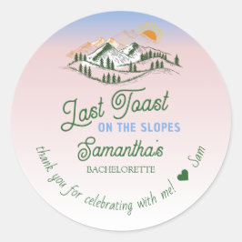 Adesivo Último brinde na encosta de esqui de inverno de fi