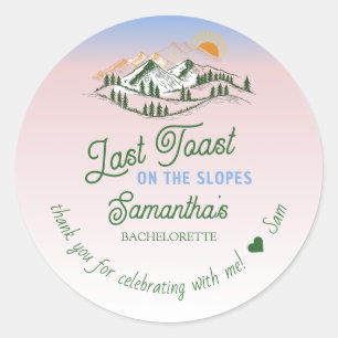 Adesivo Último brinde na encosta de esqui de inverno de fi