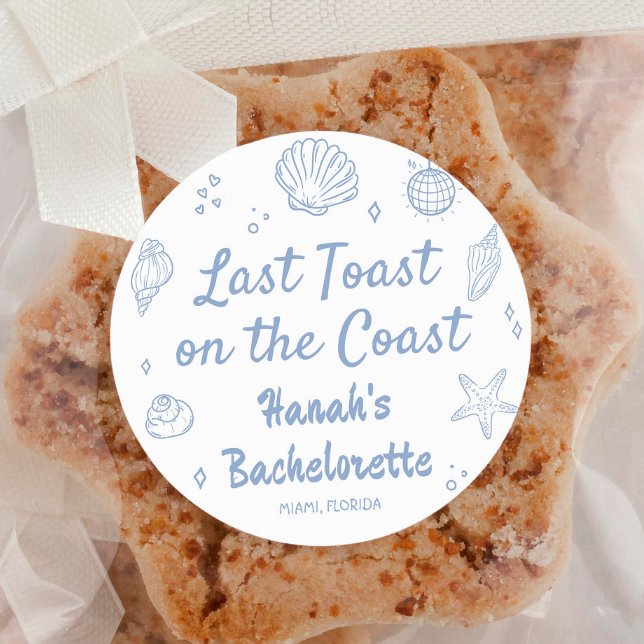 Adesivo Último brinde na Festa de solteira costeira (Criador carregado)