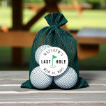 Adesivo Último Buraco do Partido de Golf Bacheler<br><div class="desc">Esses adesivos personalizados apresentam a frase brincalhona "Último Buraco" junto com uma imagem de golfe, perfeita para uma festa de solteiro com tema de golfe. Personalize-os com o nome e a data do noivo para um toque único e divertido. Ideal para o noivo e seus amigos, esses adesivos acrescentam um...</div>