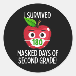 Adesivo Último Dia Da Escola 180 Dias Mascarados Do Segund