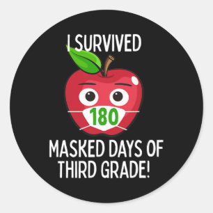 Adesivo Último Dia Da Escola 180 Dias Mascarados Do Tercei