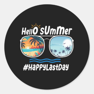 Adesivo Último Dia Da Escola Olá Summer Sungles Beach 1