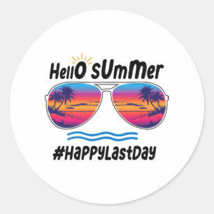 Adesivo Último Dia Da Escola Olá Summer Sungles Beach 2