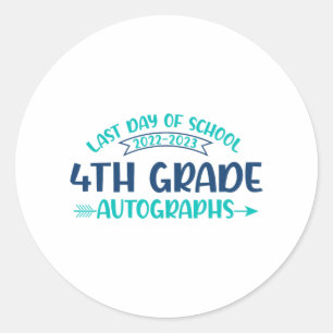 Adesivo Último Dia de Pós-Graduação do Autografo 4º Grau