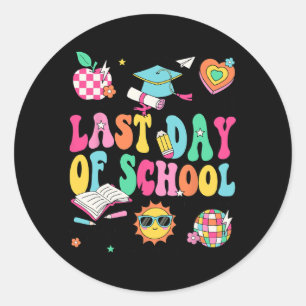 Adesivo Último Dia de Professora Garota Formando Olá Sum