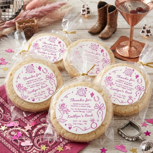 Adesivo Último Rodeio Disco Cowgirl Favor de Jantar de Noi