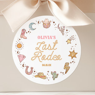 Adesivo Último Rodeio Disco Cowgirl Fim de Semana de Despe