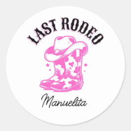 Adesivo Último rodeio Festa de Despedida de Solteira Cowgi
