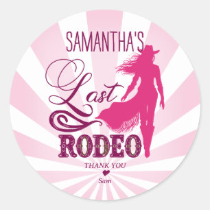 Adesivo Último Rodeo Rosa Vaqueira Vermelha Nash Bash Desp