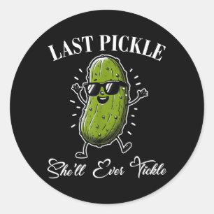 Adesivo Último Tique de Casca de Pepino Humor de Despedida