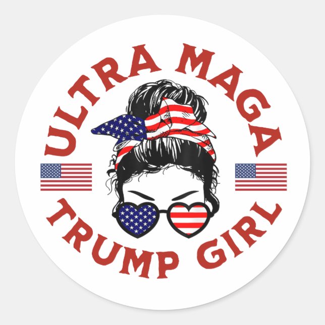 Adesivo Ultra Maga Trump Girl (Frente)