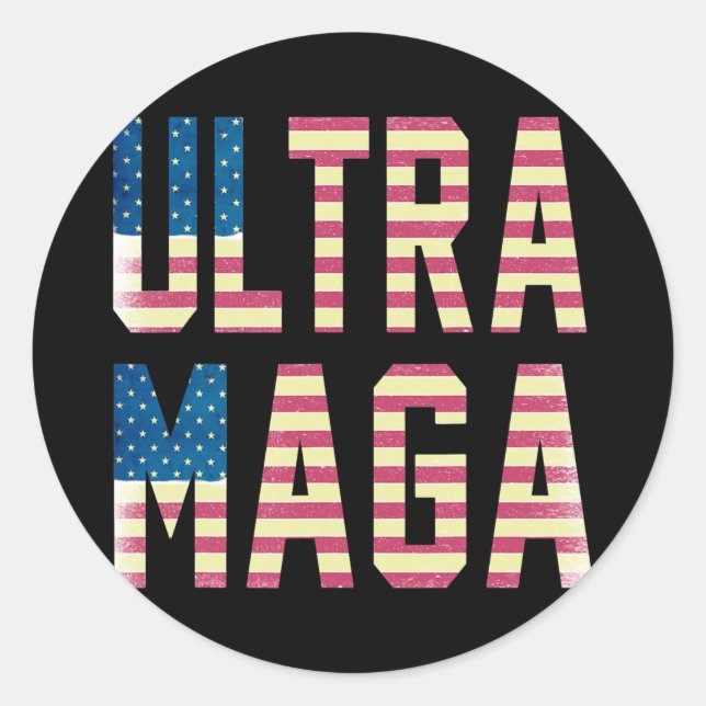 Adesivo Ultra MAGA USA Flag Pro American Pro Freedom (Frente)
