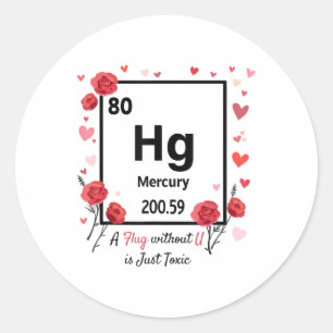 Adesivo Um Abraço Sem U É Apenas Química Dia de os namorad