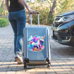 Adesivo Um Adorável Autocolante Unicorn