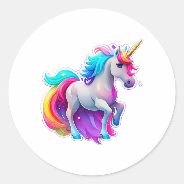 Adesivo Um Adorável Unicorn Sticker 2 (Frente)