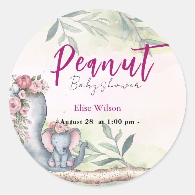 Adesivo Um amendoim doce está a caminho (Frente)