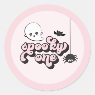 Adesivo Um Aniversário de 1 Ano de Halloween Assustador