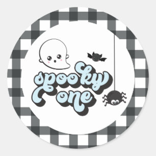 Adesivo Um Aniversário de 1 Ano de Halloween Assustador