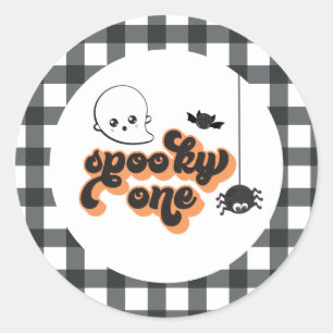 Adesivo Um Aniversário de 1 Ano de Halloween Assustador