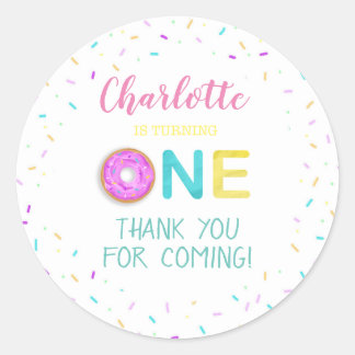 Adesivo Um aniversário de donut