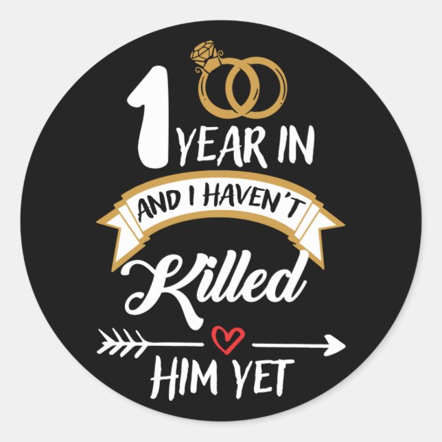 Adesivo Um ano em um aniversário de 1rua (Frente)