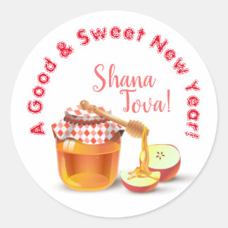 Adesivo Um Ano Novo Bom E Doce! Honey & Apple Shana Tova
