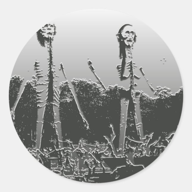 Adesivo Um bastão budista (Frente)