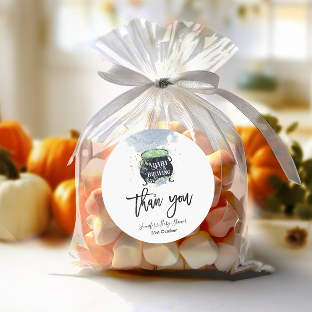 Adesivo um bebê está a fazer Chá de fraldas de Halloween A (Criador carregado)