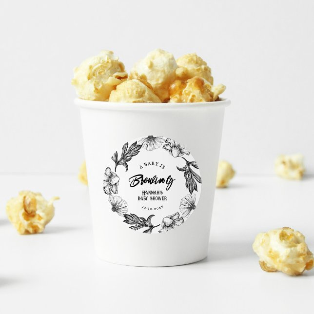 Adesivo Um bebê está criando Flores Góticas que Chá de fra (Criador carregado)