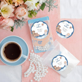 Adesivo Um Bebê Está Fazendo Chá de fraldas De Café