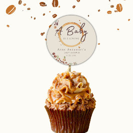 Adesivo Um Bebê Está Fazendo Chá de fraldas De Café Obriga